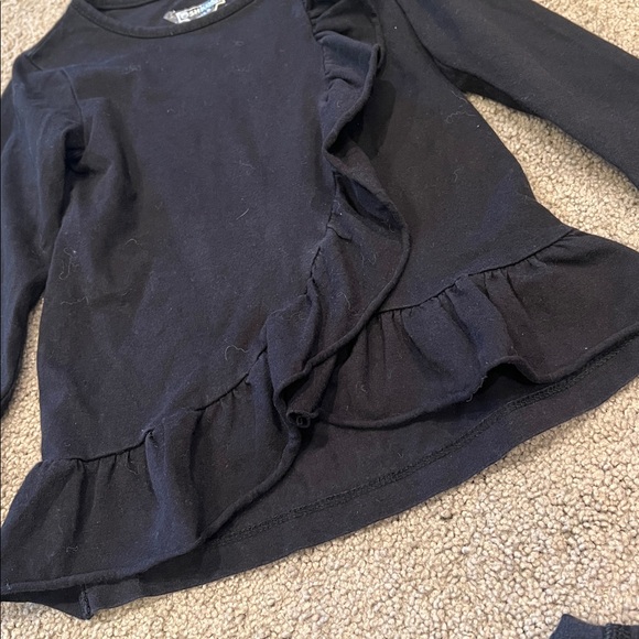 Black Ruffled Top - Picture 2 of 3